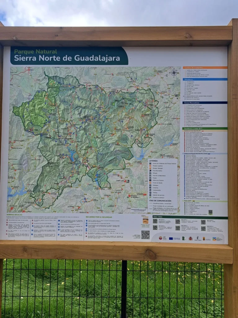 cartel informativo Sierra Norte Guadalajara